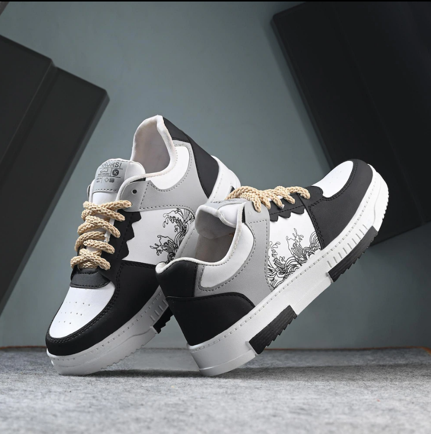 Shoe Island New Lightweight Casual Chunky Sneakers For Boys & Men (Black)